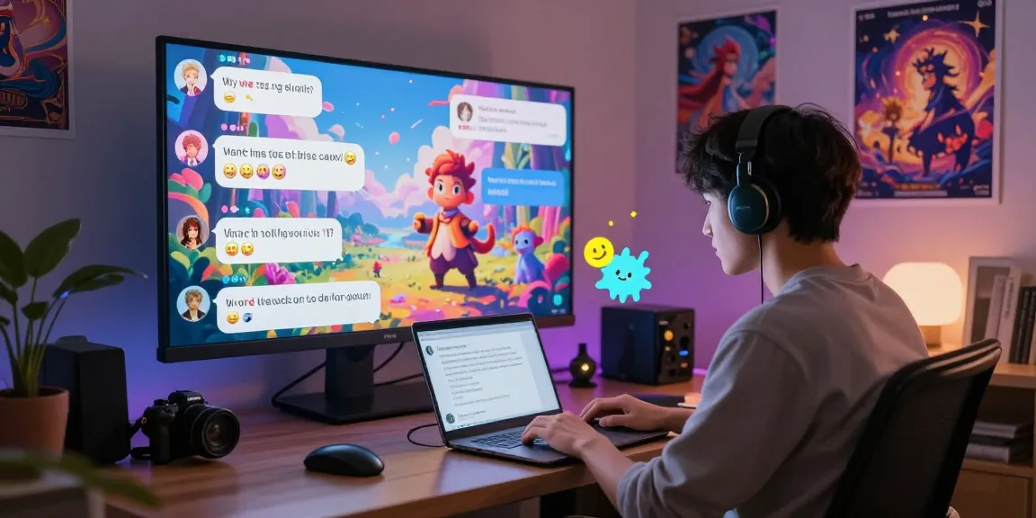 Engaging hentai AI chat scene with a user interacting with a colorful AI avatar, showcasing creativity and fantasy elements.