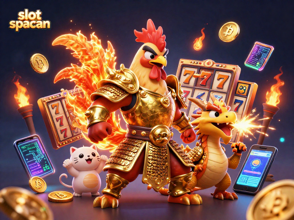 Spin the reels in the slot spaceman game with dynamic 3D characters and crypto-themed elements.