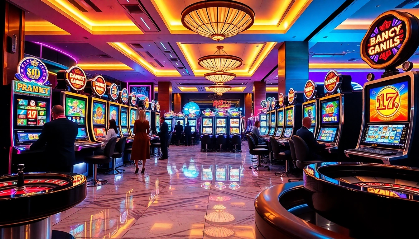 Players enjoying demo slot pragmatic at vibrant casino machines filled with excitement.
