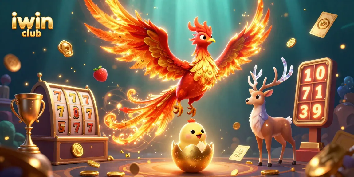 Experience slot excitement at iwin club with a dazzling phoenix and immersive game elements.