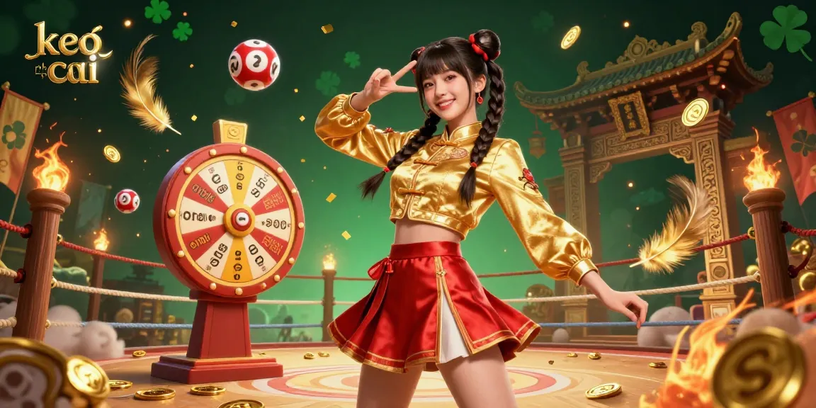 Engage in thrilling betting with keo nha cai, featuring vibrant lottery elements and a captivating 3D scene.