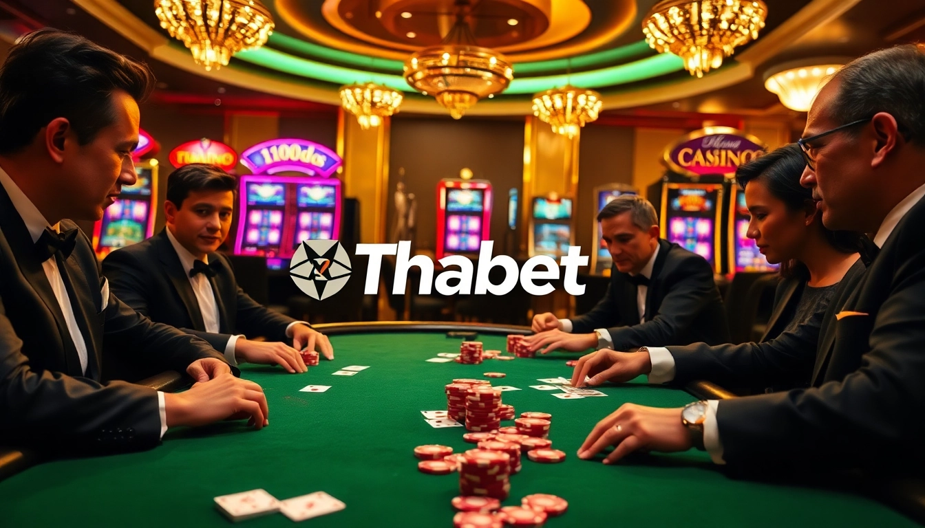 Experience thrilling high-stakes poker at Thabet casino with vibrant atmosphere and engaging gameplay.