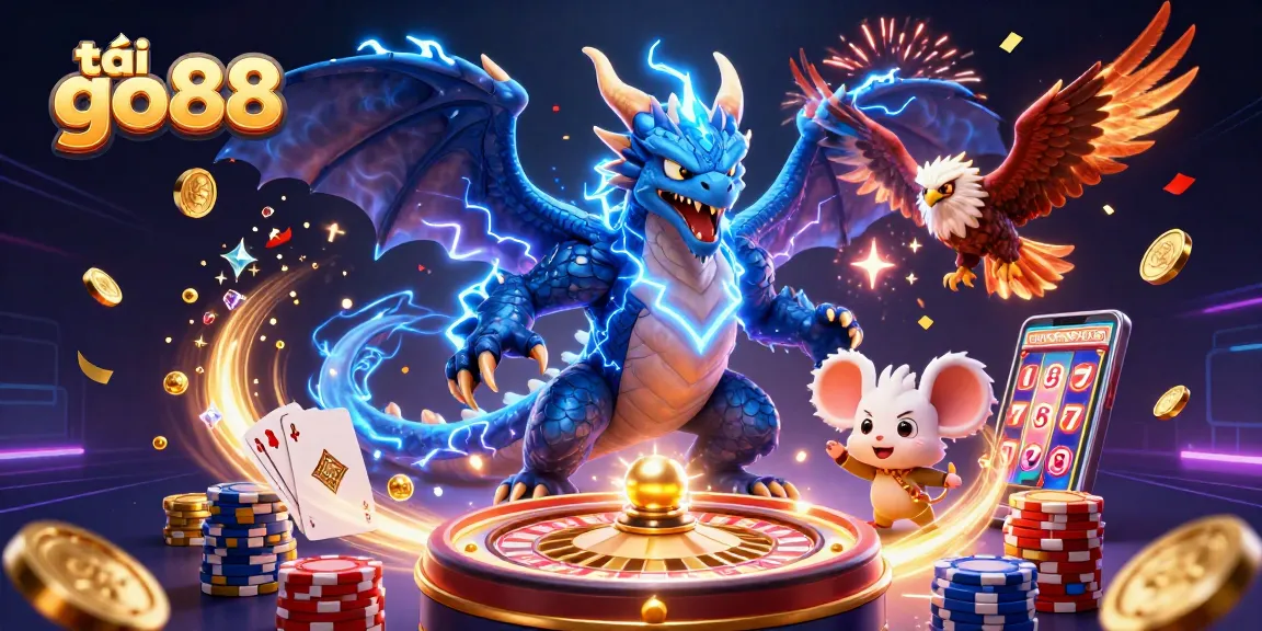 Engage in thrilling gameplay with tải go88, featuring dynamic casino elements and animated characters.