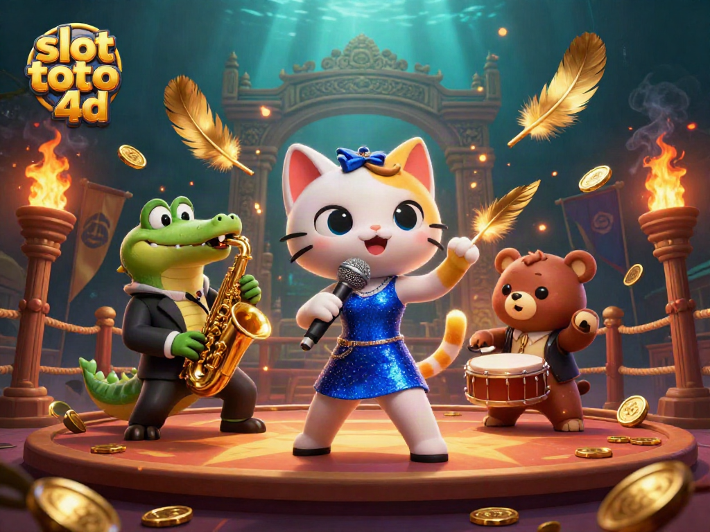 Experience the excitement of slot toto 4d with vibrant casino characters and dynamic elements.