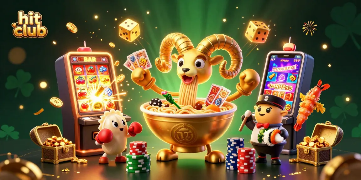 Experience excitement at hit club with animated characters celebrating a jackpot win in a vibrant casino setting.