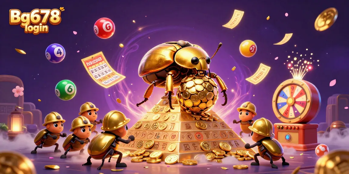 Experience the excitement of Bg678 login with a vibrant 3D illustration showcasing dynamic casino elements and engaging characters.