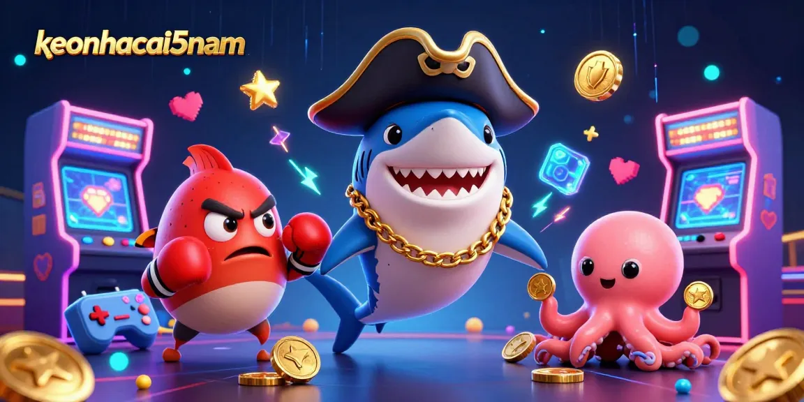 Engage with keonhacai5nam in a vibrant cartoon casino scene featuring diverse characters.