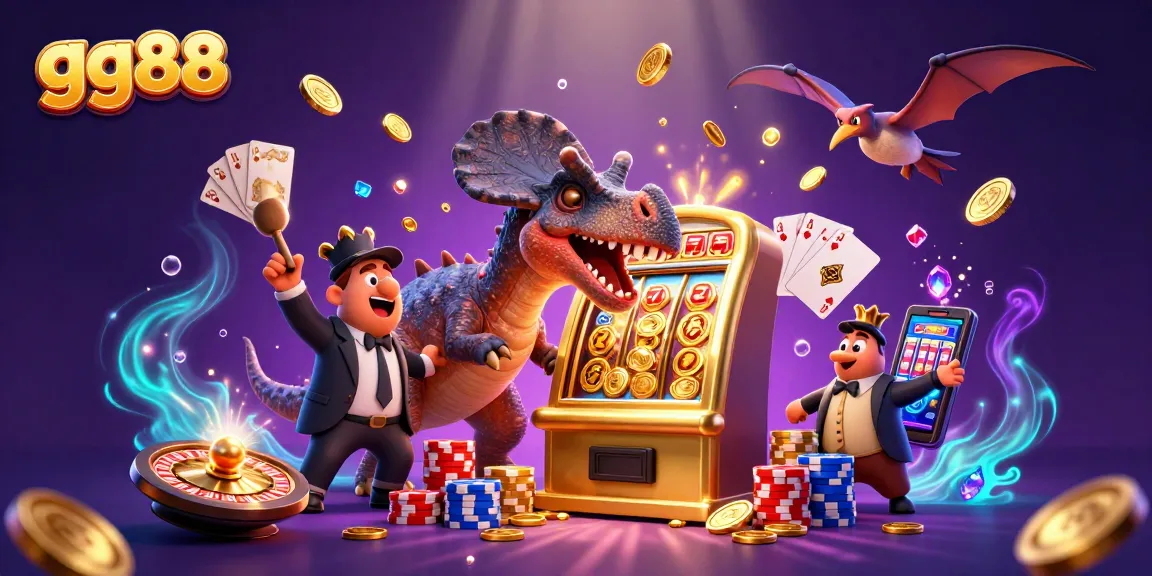 Experience exciting wins at gg88 with a pachycephalosaurus jackpot scene filled with coins.