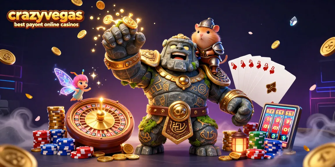 Experience the magic of crazyvegas best payout online casinos with a thrilling 3D casino scene full of winning elements.