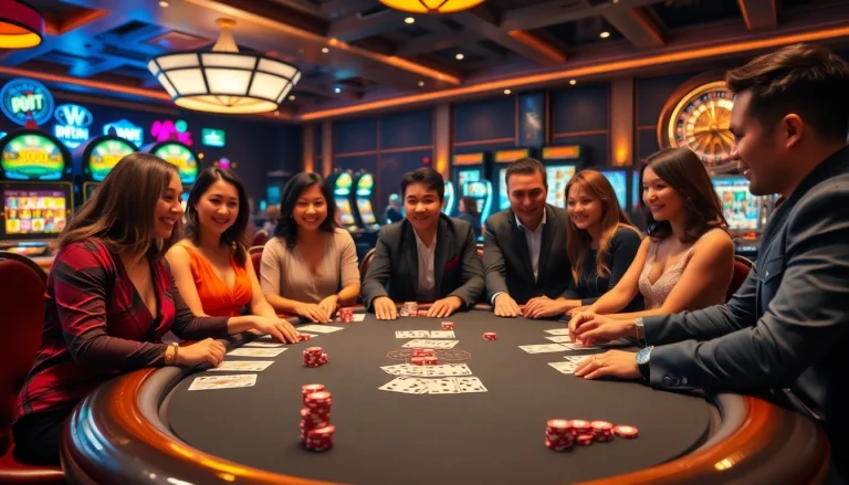 Experience thrilling gaming action at 7m cn with vibrant casino visuals of poker and slots.