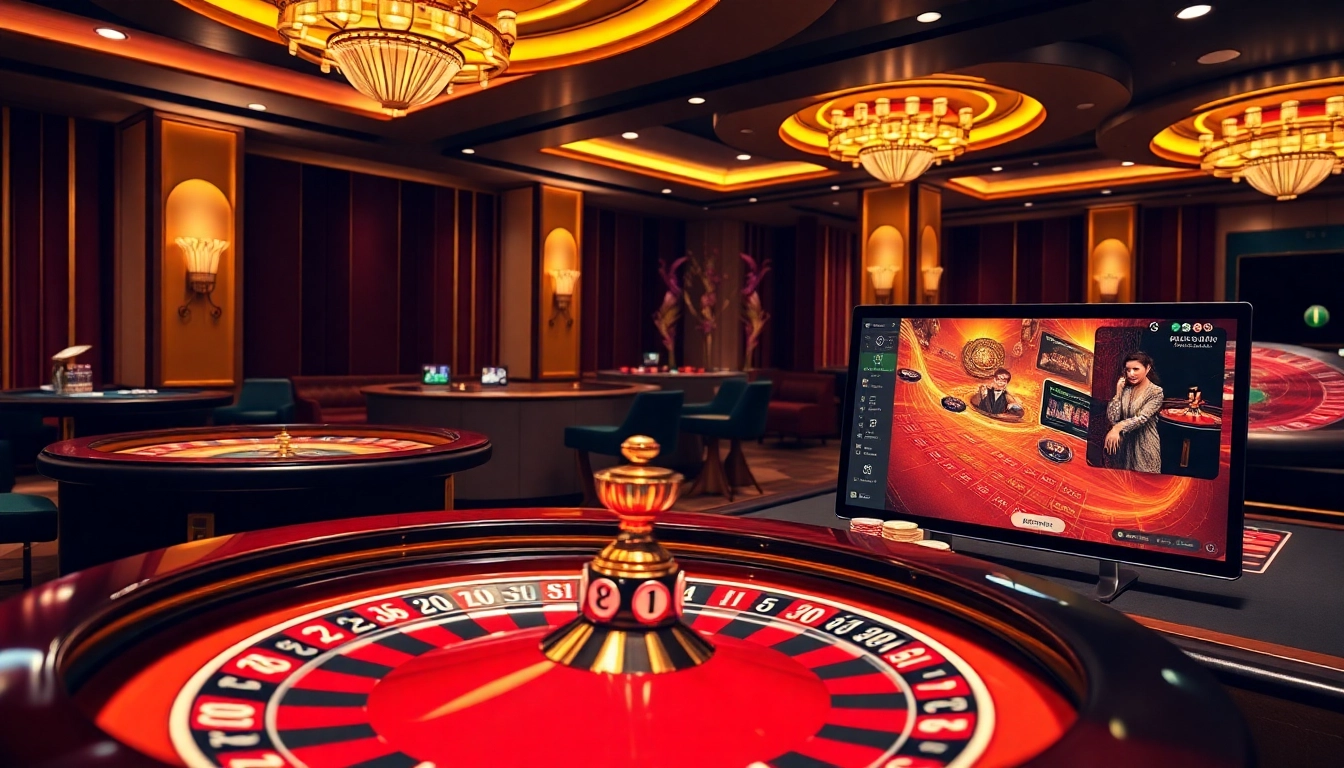 Experience the excitement of online gaming at https://sunwin88.art/ with vibrant roulette and poker setups.