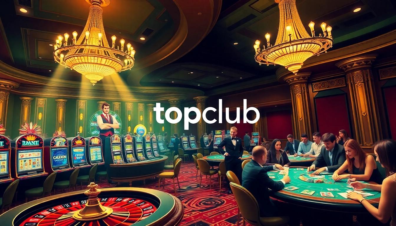 Experience the excitement of topclub gambling with players at vibrant casino tables.