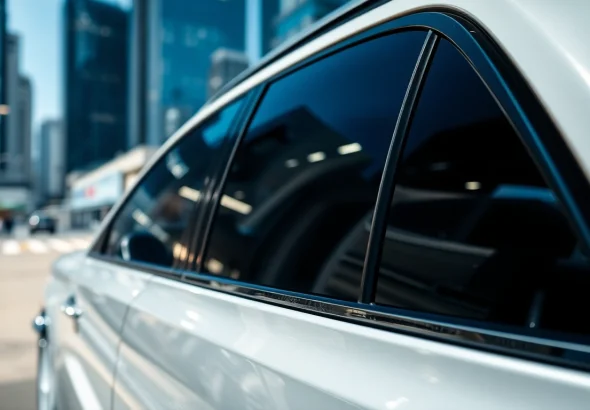 Transform your car aesthetic with the best window tint Chattanooga TN, highlighting sleek curves and glare reduction.