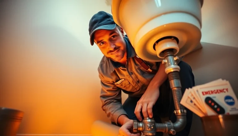 Emergency plumbers on holidays or weekends fixing a burst pipe in a New York City apartment, showcasing professionalism and urgency.